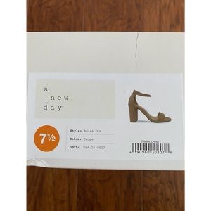 Nude faux suede sandals